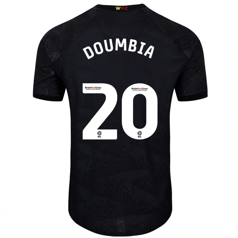 Danxen Homme Maillot Mamadou Doumbia #20 Noir Blanc Tenues Extérieur 2024/25 T-Shirt