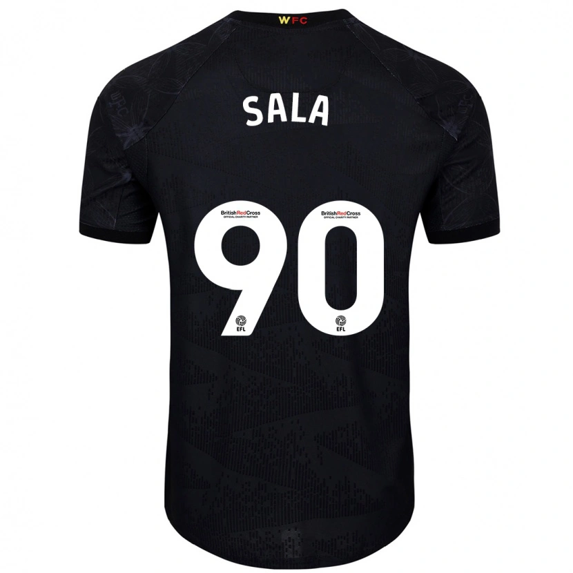 Danxen Homme Maillot Joel Sala #90 Noir Blanc Tenues Extérieur 2024/25 T-Shirt