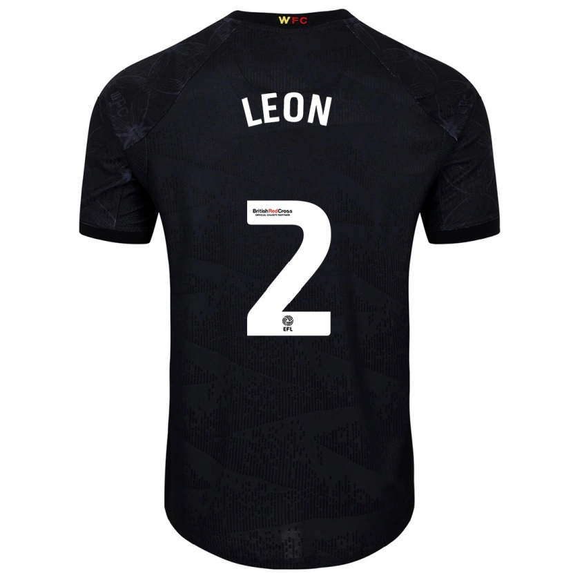 Danxen Homme Maillot Lucía León #2 Noir Blanc Tenues Extérieur 2024/25 T-Shirt