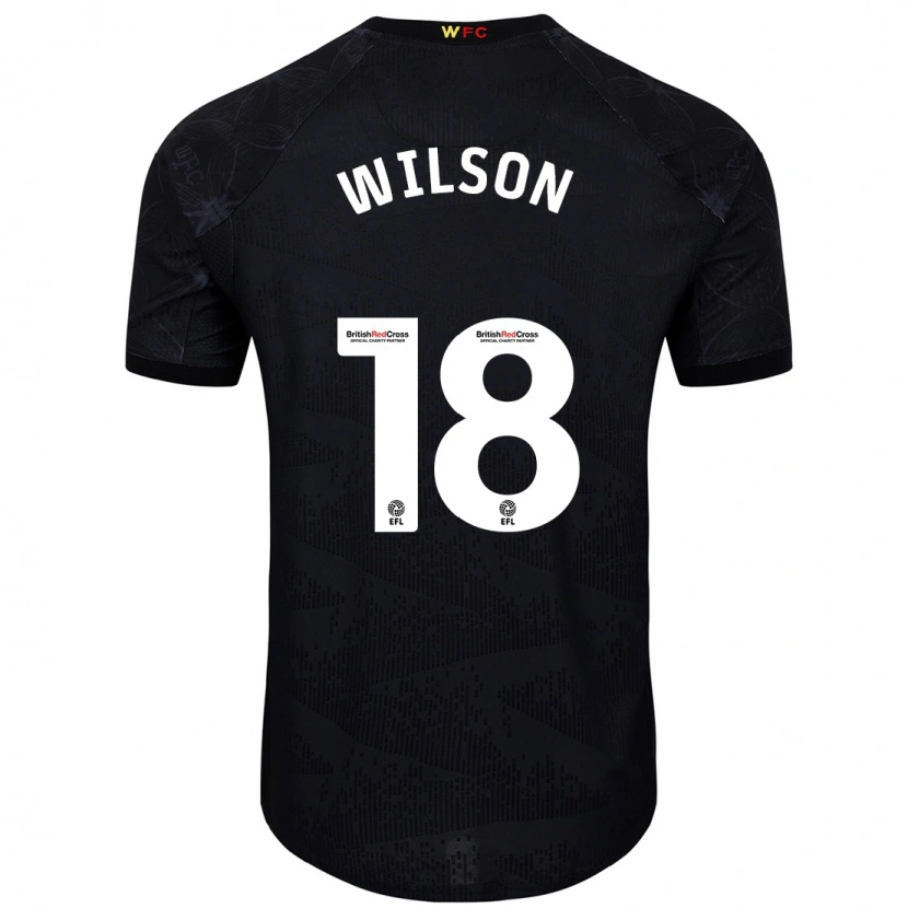 Danxen Homme Maillot Poppy Wilson #18 Noir Blanc Tenues Extérieur 2024/25 T-Shirt