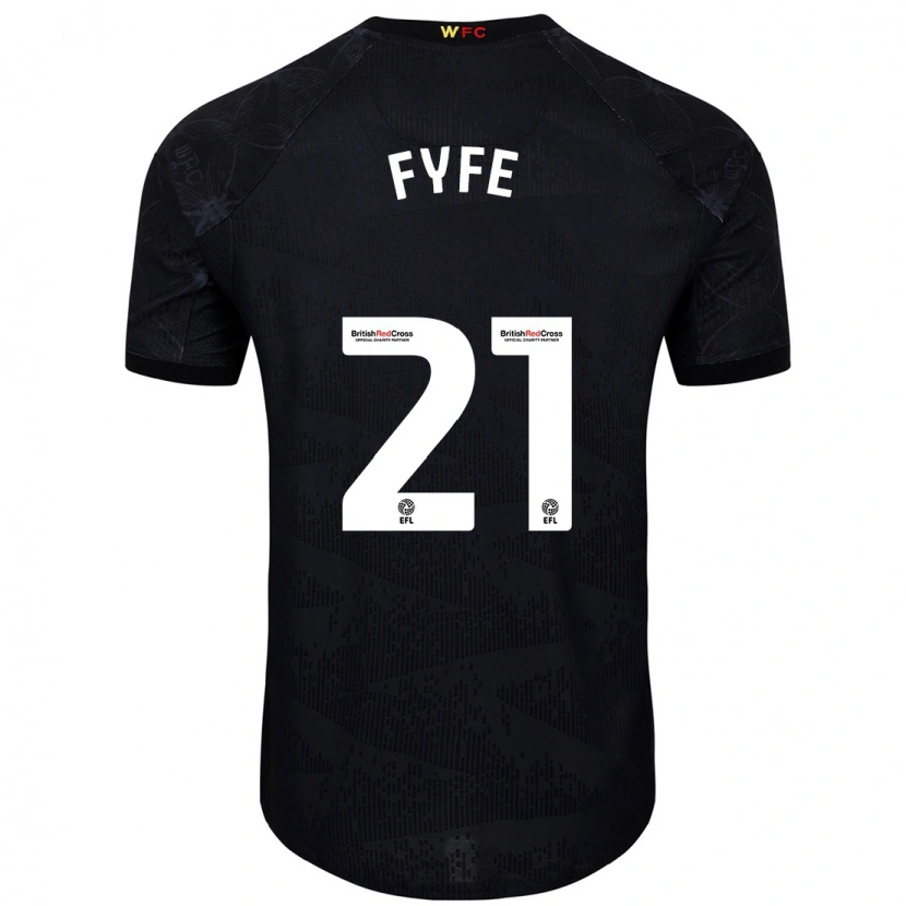 Danxen Homme Maillot Flo Fyfe #21 Noir Blanc Tenues Extérieur 2024/25 T-Shirt