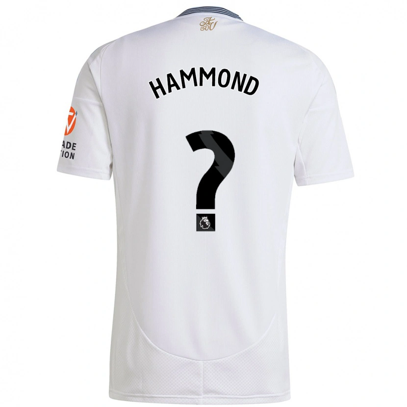 Danxen Homme Maillot Alex Hammond #0 Blanc Tenues Extérieur 2024/25 T-Shirt