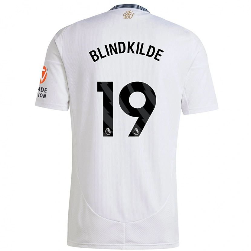 Danxen Homme Maillot Laura Blindkilde #19 Blanc Tenues Extérieur 2024/25 T-Shirt