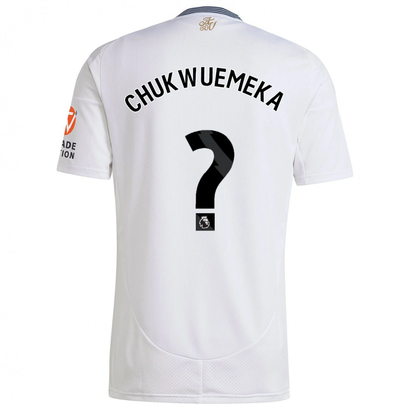 Danxen Homme Maillot Caleb Chukwuemeka #0 Blanc Tenues Extérieur 2024/25 T-Shirt