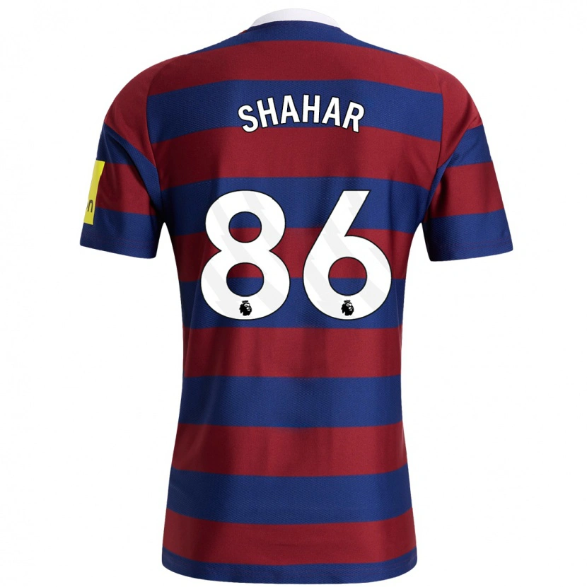 Danxen Homme Maillot Leo Shahar #86 Bordeaux Bleu Marine Tenues Extérieur 2024/25 T-Shirt