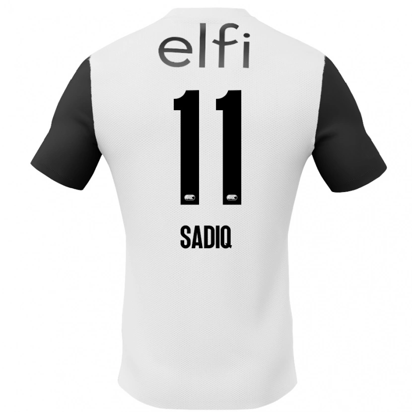 Danxen Homme Maillot Ibrahim Sadiq #11 Blanc Noir Tenues Extérieur 2024/25 T-Shirt