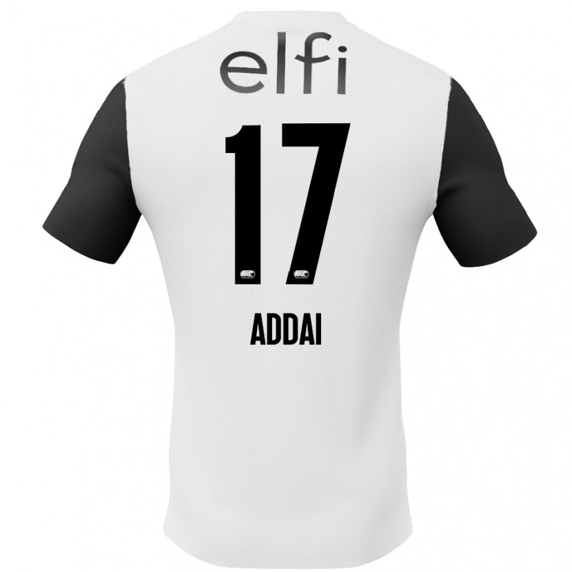 Danxen Homme Maillot Jayden Addai #17 Blanc Noir Tenues Extérieur 2024/25 T-Shirt