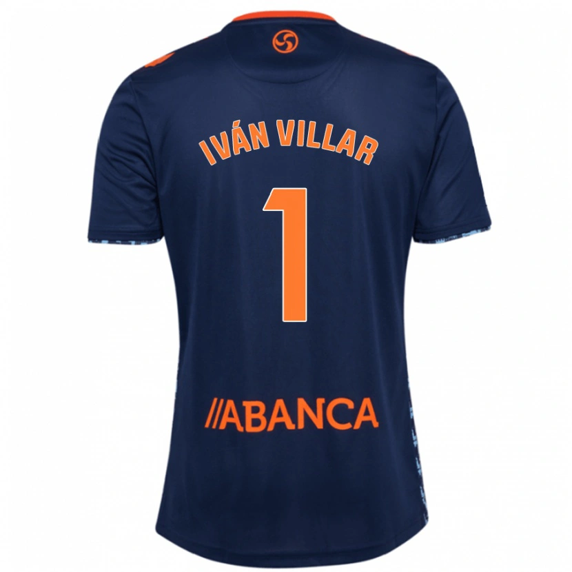 Danxen Homme Maillot Iván Villar #1 Bleu Marine Tenues Extérieur 2024/25 T-Shirt