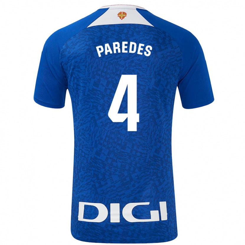 Danxen Homme Maillot Aitor Paredes #4 Bleu Roi Tenues Extérieur 2024/25 T-Shirt