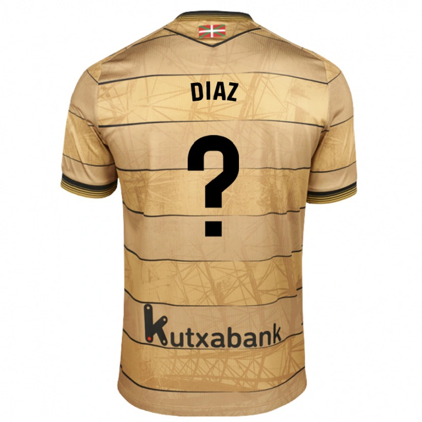 Danxen Homme Maillot Dani Díaz #0 Marron Tenues Extérieur 2024/25 T-Shirt