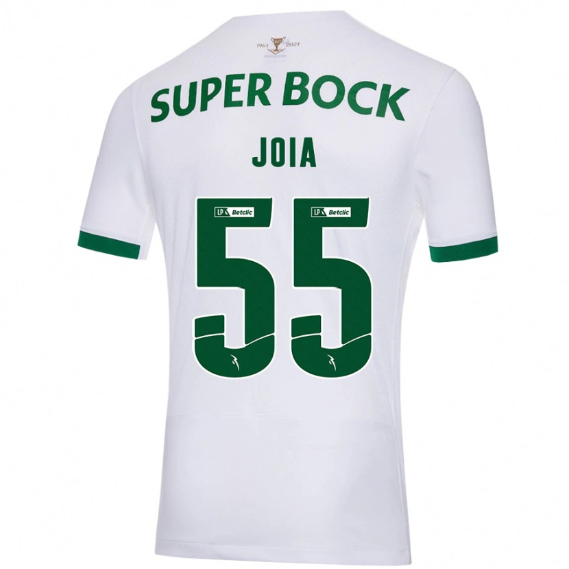 Danxen Homme Maillot Carolina Joia #55 Blanc Vert Tenues Extérieur 2024/25 T-Shirt