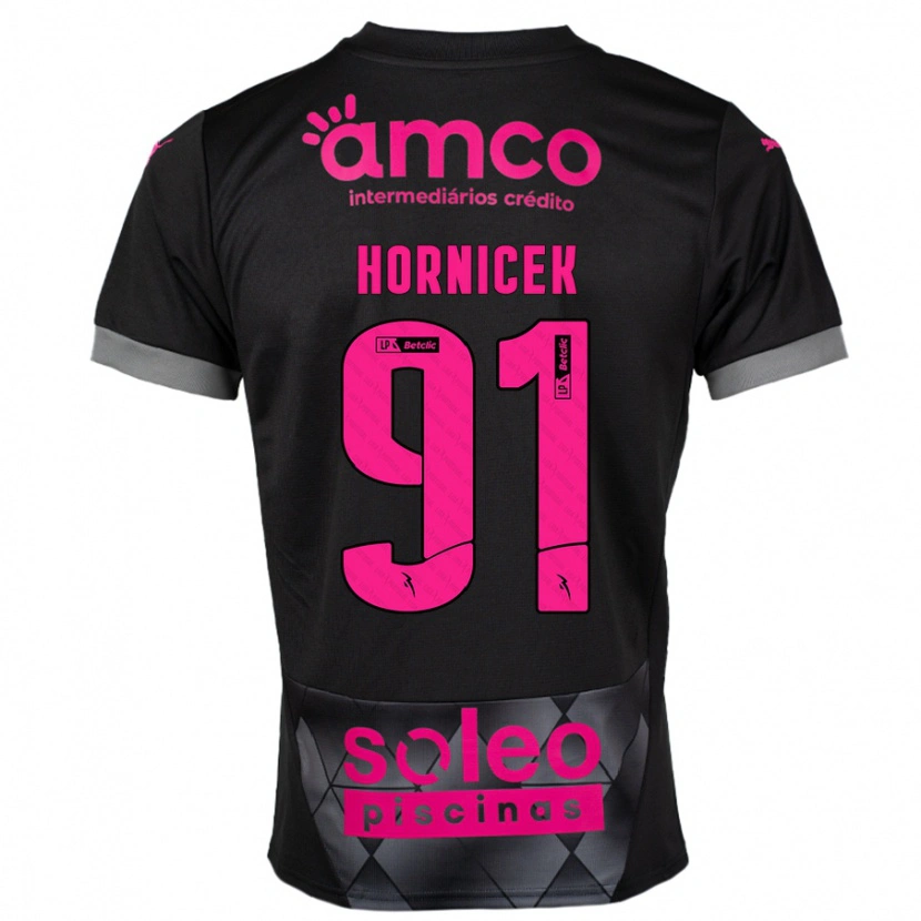 Danxen Homme Maillot Lukas Hornicek #91 Noir Rose Tenues Extérieur 2024/25 T-Shirt