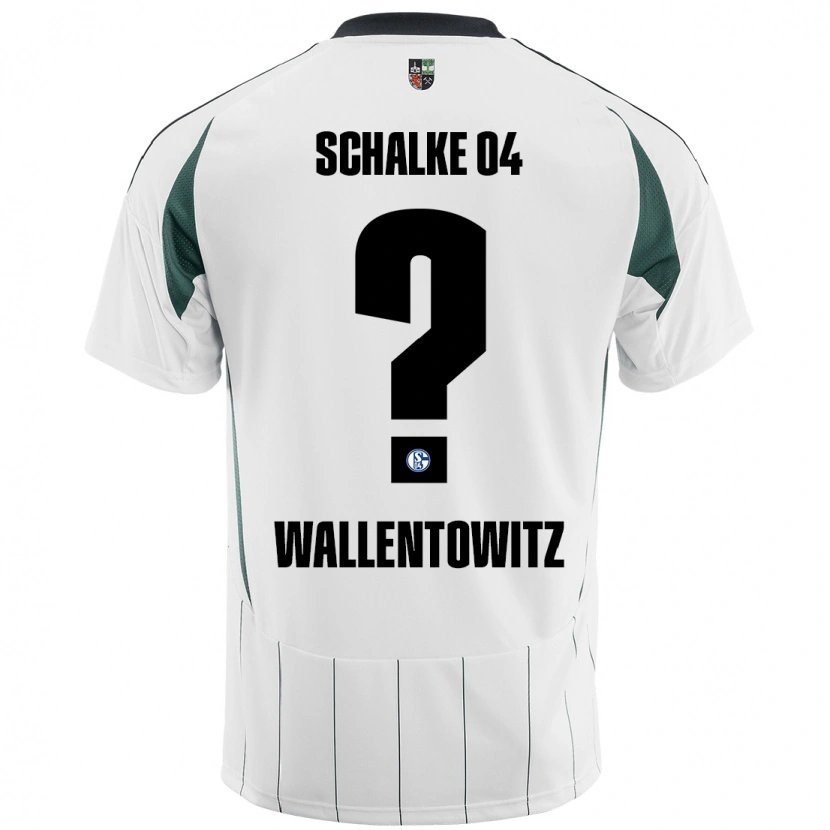 Danxen Homme Maillot Mika Wallentowitz #0 Blanc Vert Tenues Extérieur 2024/25 T-Shirt