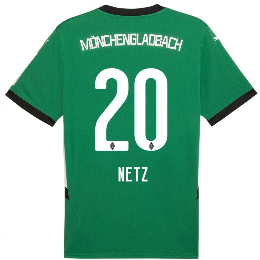 Danxen Homme Maillot Luca Netz #20 Vert Blanc Tenues Extérieur 2024/25 T-Shirt