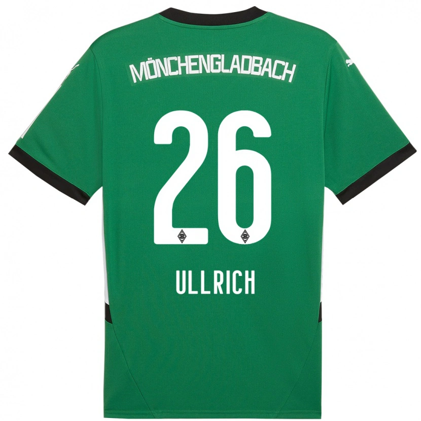 Danxen Homme Maillot Lukas Ullrich #26 Vert Blanc Tenues Extérieur 2024/25 T-Shirt