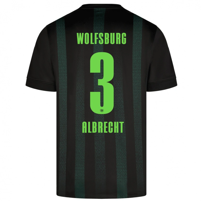 Danxen Homme Maillot Ben Albrecht #3 Vert Foncé Tenues Extérieur 2024/25 T-Shirt