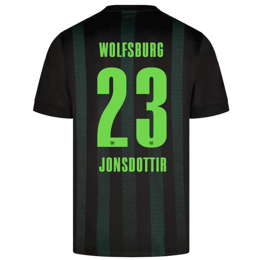 Danxen Homme Maillot Sveindís Jane Jónsdóttir #23 Vert Foncé Tenues Extérieur 2024/25 T-Shirt