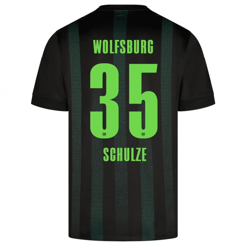 Danxen Homme Maillot Philipp Schulze #35 Vert Foncé Tenues Extérieur 2024/25 T-Shirt