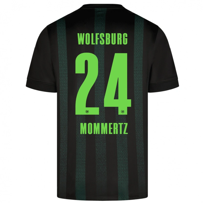 Danxen Homme Maillot Benjamin Mommertz #24 Vert Foncé Tenues Extérieur 2024/25 T-Shirt