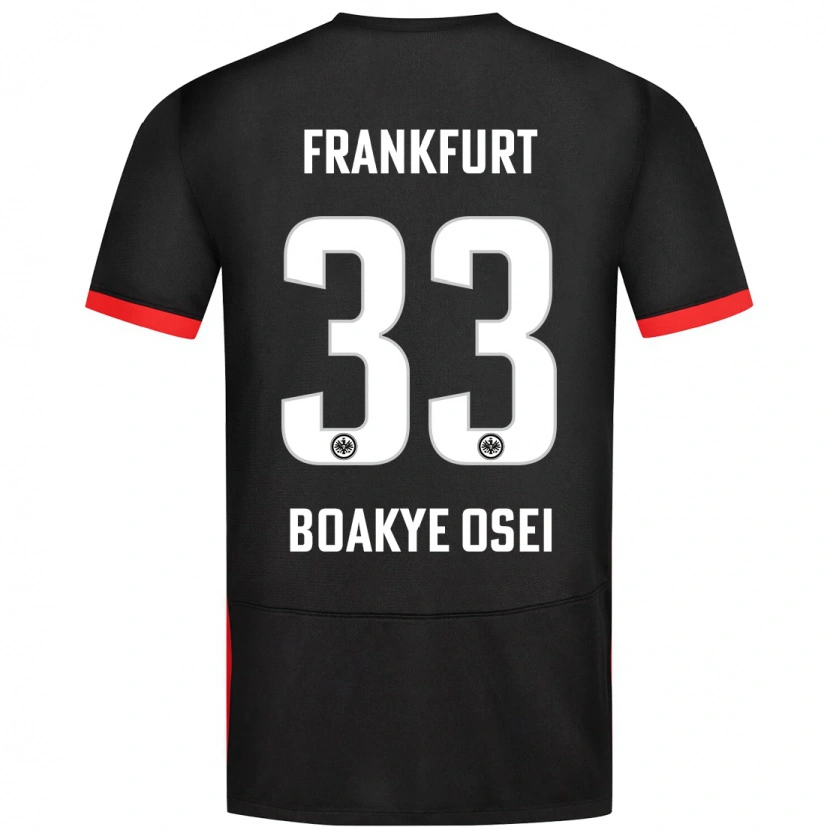 Danxen Homme Maillot Derek Boakye-Osei #33 Noir Tenues Extérieur 2024/25 T-Shirt