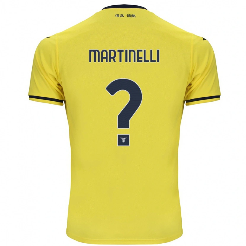 Danxen Homme Maillot Leonardo Martinelli #0 Jaune Tenues Extérieur 2024/25 T-Shirt