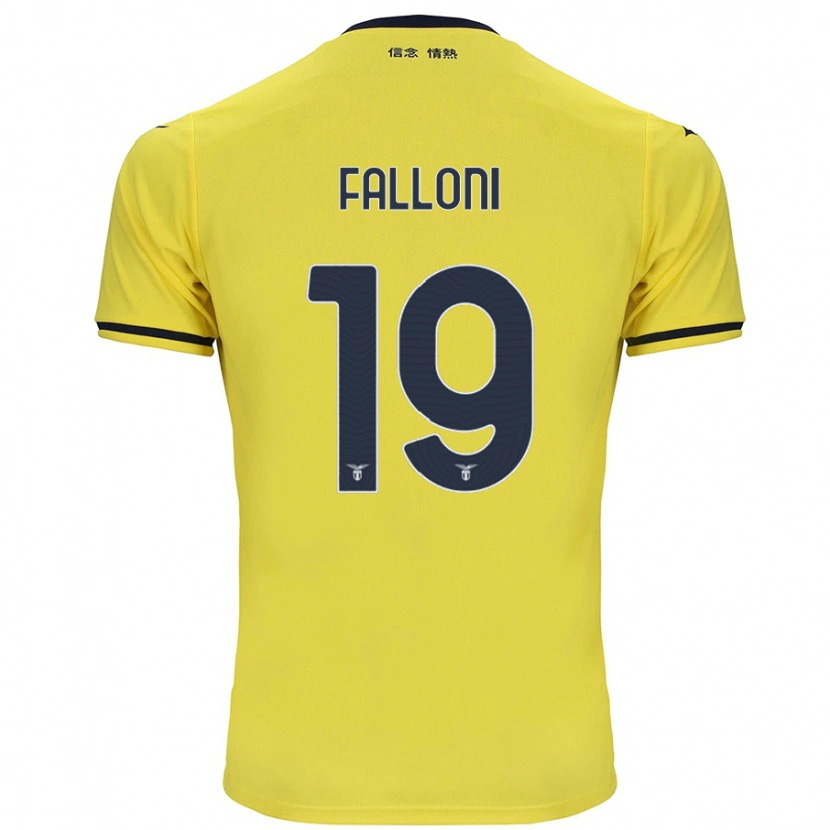 Danxen Homme Maillot Ludovica Falloni #19 Jaune Tenues Extérieur 2024/25 T-Shirt