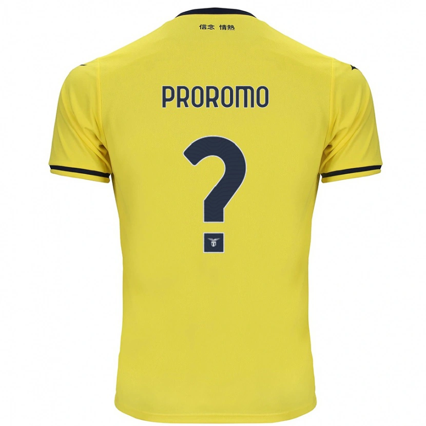 Danxen Homme Maillot Tommaso Proromo #0 Jaune Tenues Extérieur 2024/25 T-Shirt