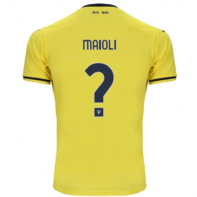 Danxen Homme Maillot Francesco Maioli #0 Jaune Tenues Extérieur 2024/25 T-Shirt