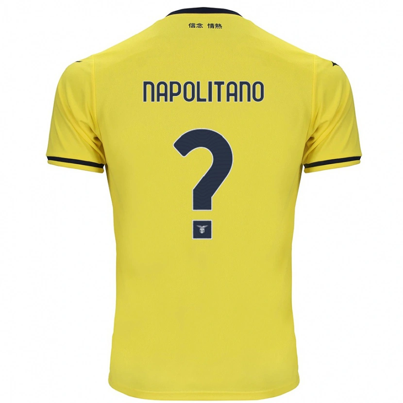 Danxen Homme Maillot Federico Napolitano #0 Jaune Tenues Extérieur 2024/25 T-Shirt