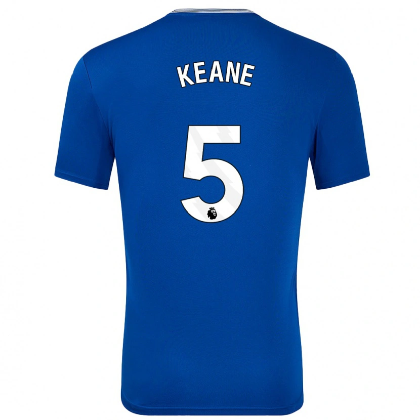 Danxen Femme Maillot Michael Keane #5 Bleu Avec Tenues Domicile 2024/25 T-Shirt