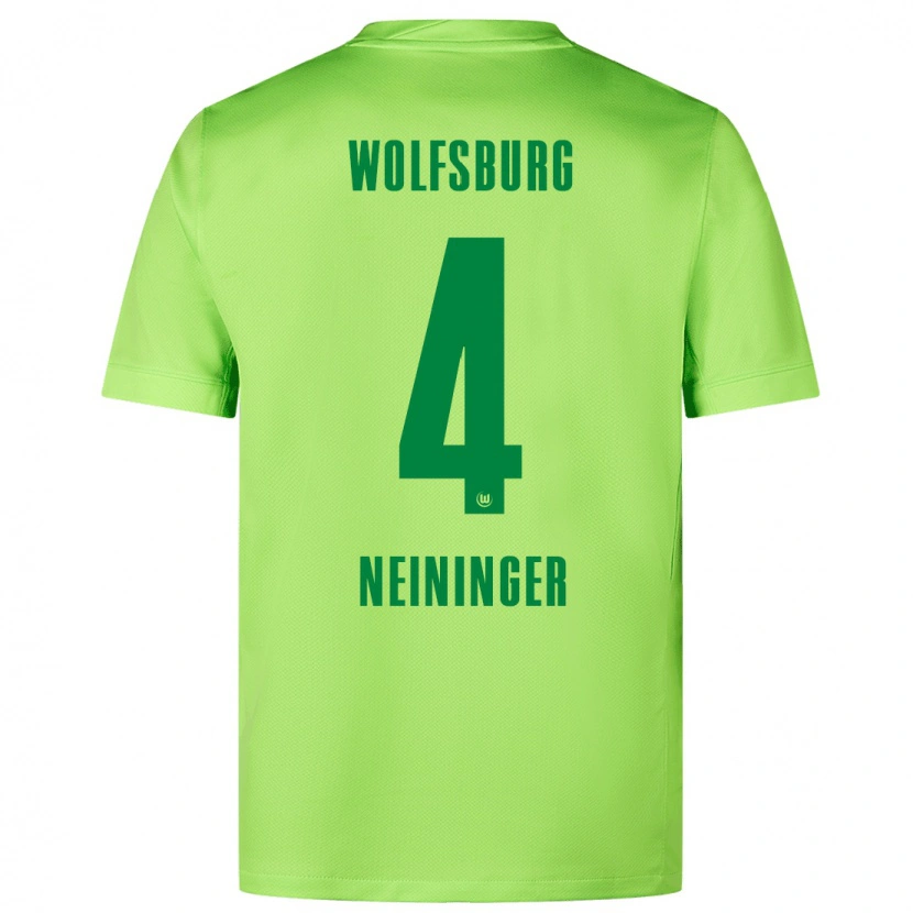 Danxen Femme Maillot Till Neininger #4 Vert Fluo Tenues Domicile 2024/25 T-Shirt