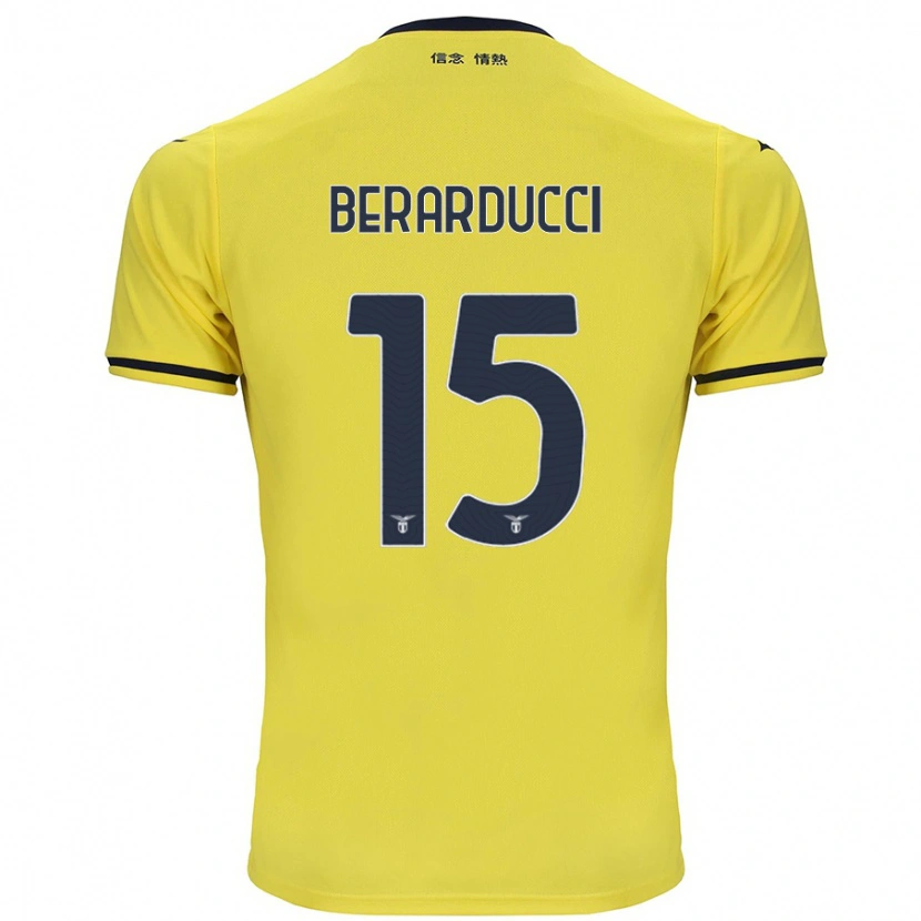 Danxen Femme Maillot Martina Berarducci #15 Jaune Tenues Extérieur 2024/25 T-Shirt