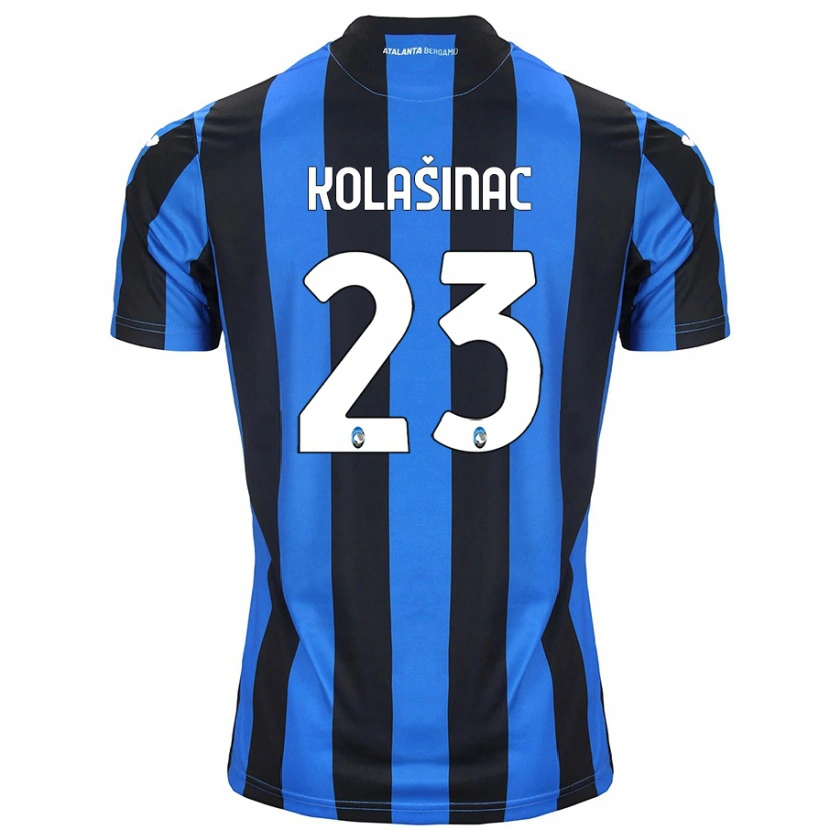 Danxen Enfant Maillot Sead Kolasinac #23 Bleu Noir Tenues Domicile 2024/25 T-Shirt