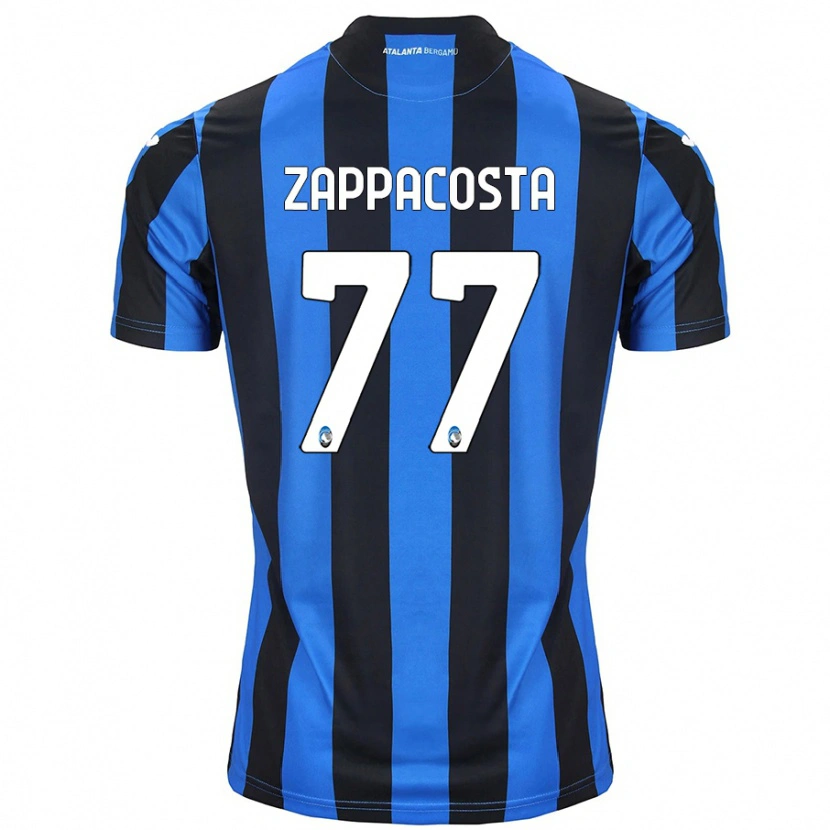 Danxen Enfant Maillot Davide Zappacosta #77 Bleu Noir Tenues Domicile 2024/25 T-Shirt