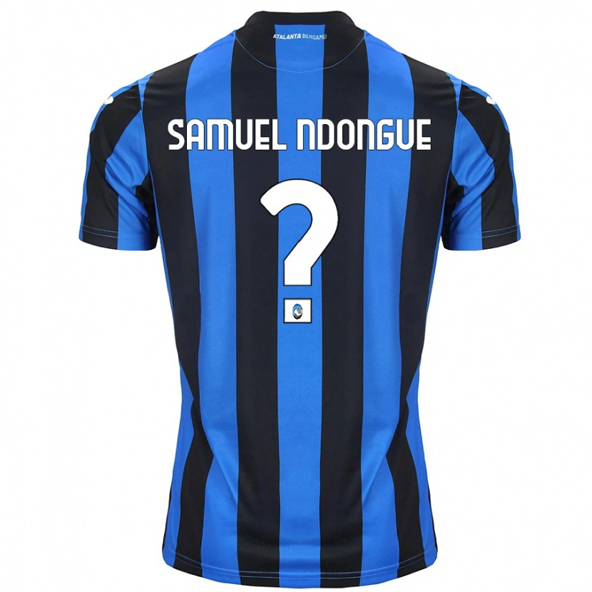 Danxen Enfant Maillot Frederick Samuel Ndongue #0 Bleu Noir Tenues Domicile 2024/25 T-Shirt