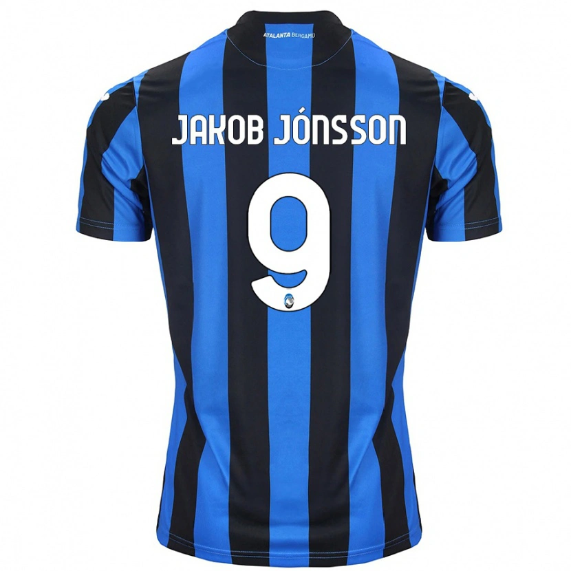 Danxen Enfant Maillot Birkir Jakob Jónsson #9 Bleu Noir Tenues Domicile 2024/25 T-Shirt