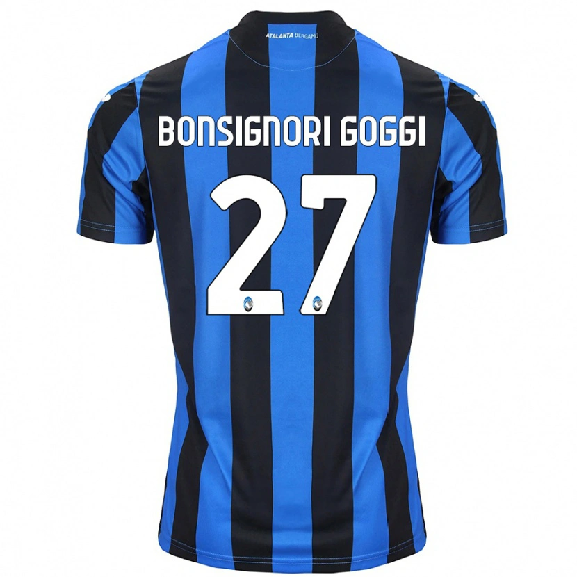 Danxen Enfant Maillot Lorenzo Bonsignori Goggi #27 Bleu Noir Tenues Domicile 2024/25 T-Shirt