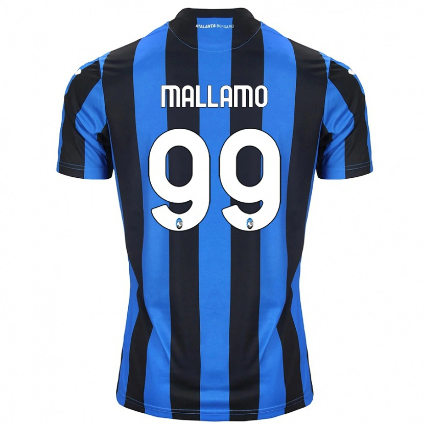 Danxen Enfant Maillot Alessandro Mallamo #99 Bleu Noir Tenues Domicile 2024/25 T-Shirt