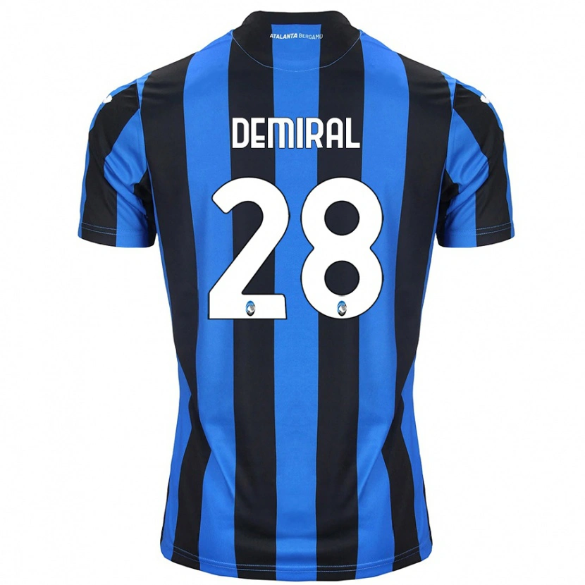 Danxen Enfant Maillot Merih Demiral #28 Bleu Noir Tenues Domicile 2024/25 T-Shirt