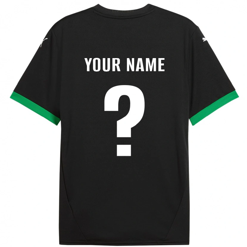 Danxen Enfant Maillot Votre Nom #0 Noir Vert Foncé Tenues Domicile 2024/25 T-Shirt