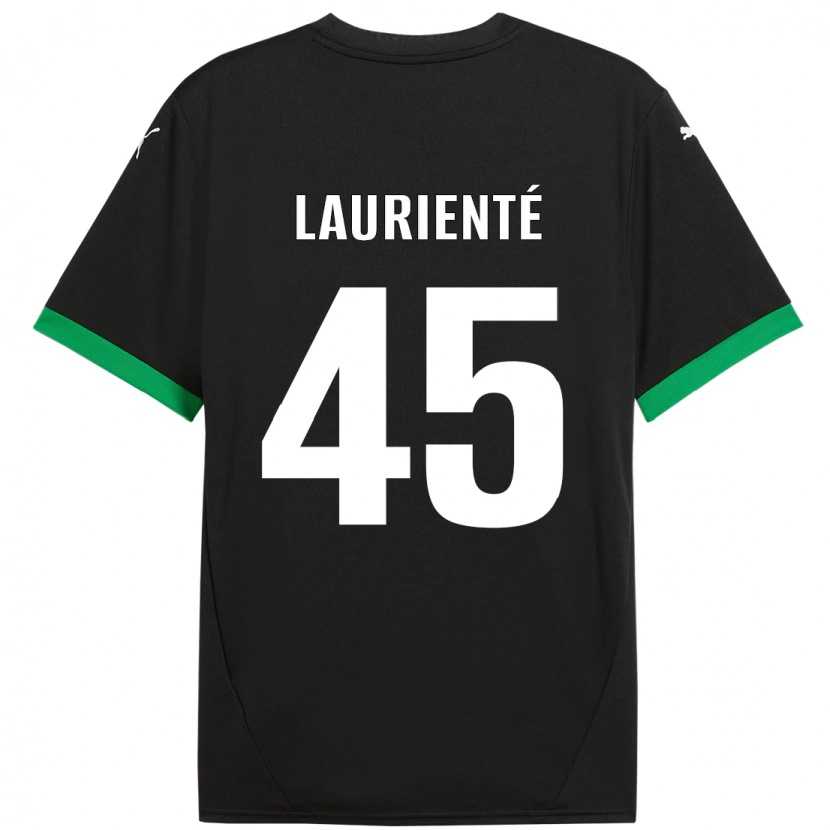 Danxen Enfant Maillot Armand Laurienté #45 Noir Vert Foncé Tenues Domicile 2024/25 T-Shirt