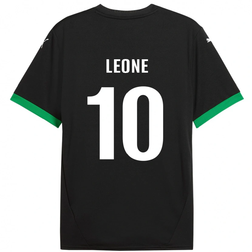 Danxen Enfant Maillot Kevin Leone #10 Noir Vert Foncé Tenues Domicile 2024/25 T-Shirt