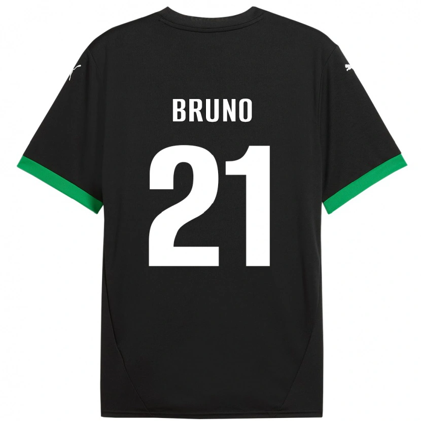 Danxen Enfant Maillot Kevin Bruno #21 Noir Vert Foncé Tenues Domicile 2024/25 T-Shirt