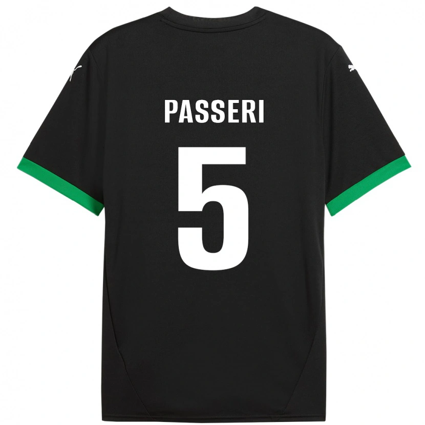 Danxen Enfant Maillot Angela Passeri #5 Noir Vert Foncé Tenues Domicile 2024/25 T-Shirt