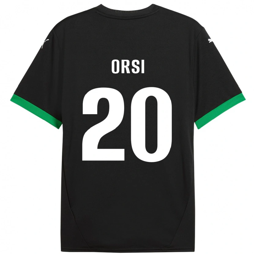 Danxen Enfant Maillot Benedetta Orsi #20 Noir Vert Foncé Tenues Domicile 2024/25 T-Shirt