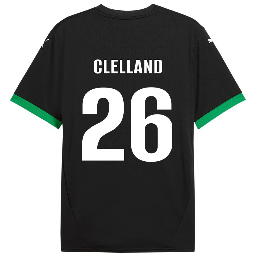 Danxen Enfant Maillot Lana Clelland #26 Noir Vert Foncé Tenues Domicile 2024/25 T-Shirt