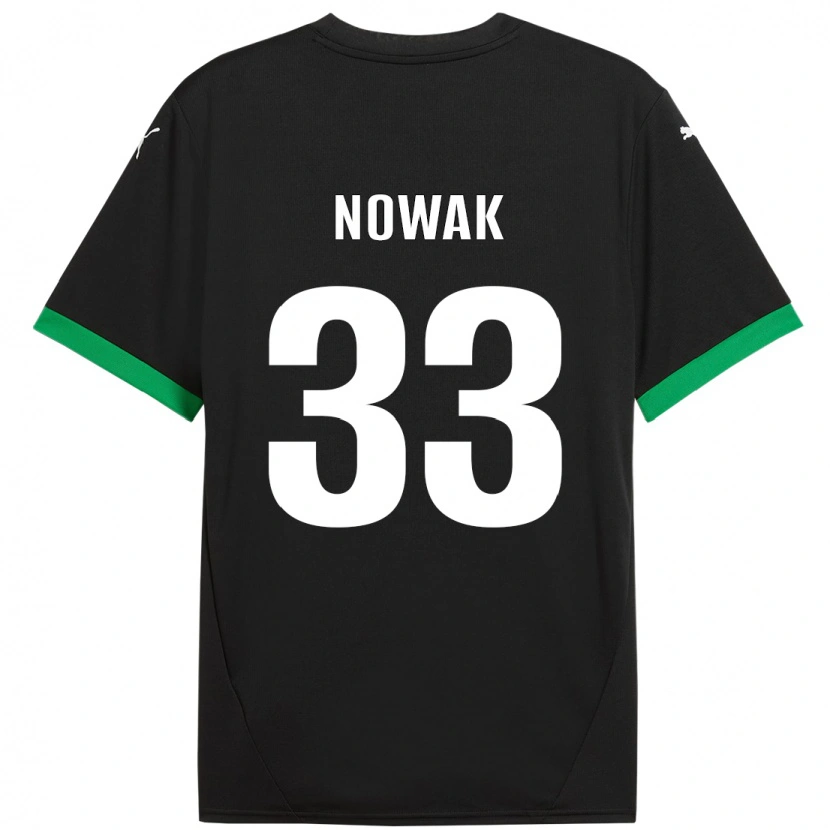 Danxen Enfant Maillot Julie Nowak #33 Noir Vert Foncé Tenues Domicile 2024/25 T-Shirt