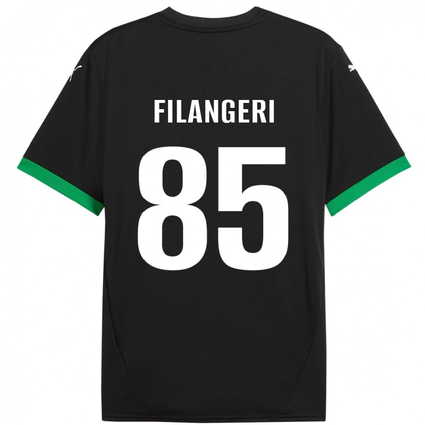 Danxen Enfant Maillot Maria Luisa Filangeri #85 Noir Vert Foncé Tenues Domicile 2024/25 T-Shirt