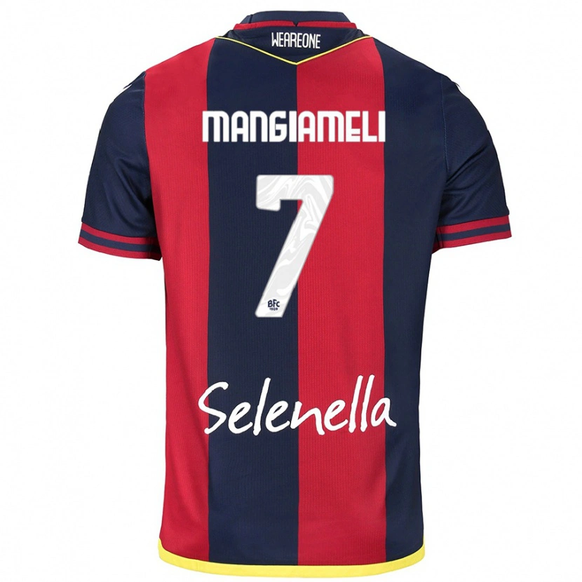 Danxen Enfant Maillot Federico Mangiameli #7 Rouge Bleu Royal Tenues Domicile 2024/25 T-Shirt