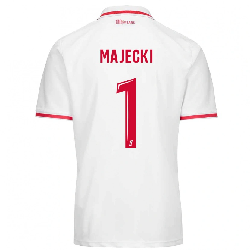 Danxen Enfant Maillot Radoslaw Majecki #1 Blanc Rouge Tenues Domicile 2024/25 T-Shirt